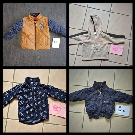 2x Jacken + 2x Fleece 80