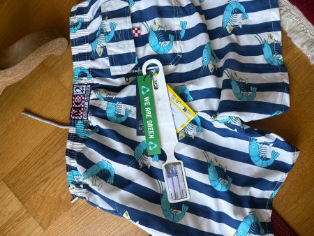 Badehose Saint Barth Garnelen Streifen Grösse L neu MC2