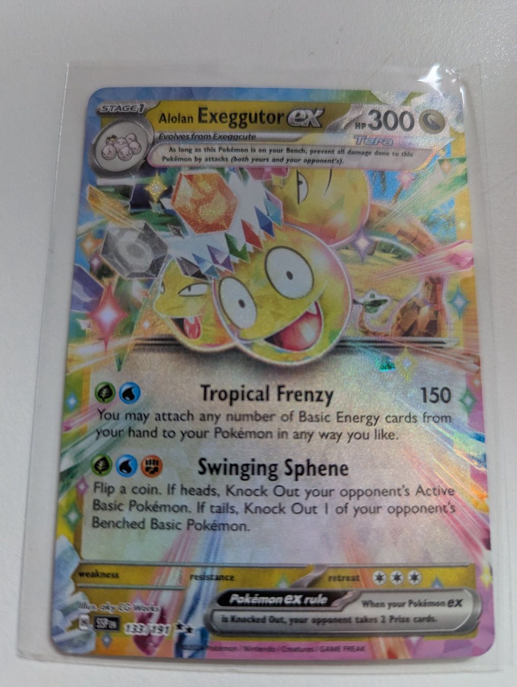 Pokémon Carte collezionabili: Alolan Exeggutor ex 133/191 Rare Surging Sparks Pokemon – Usato da Hünenberg See venduto da SpecialEditionGaming