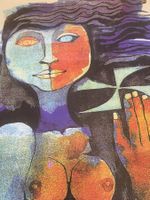 Fascinierte  AKT   Abstrakt    OSWALDO Guayasamin 1919-1999