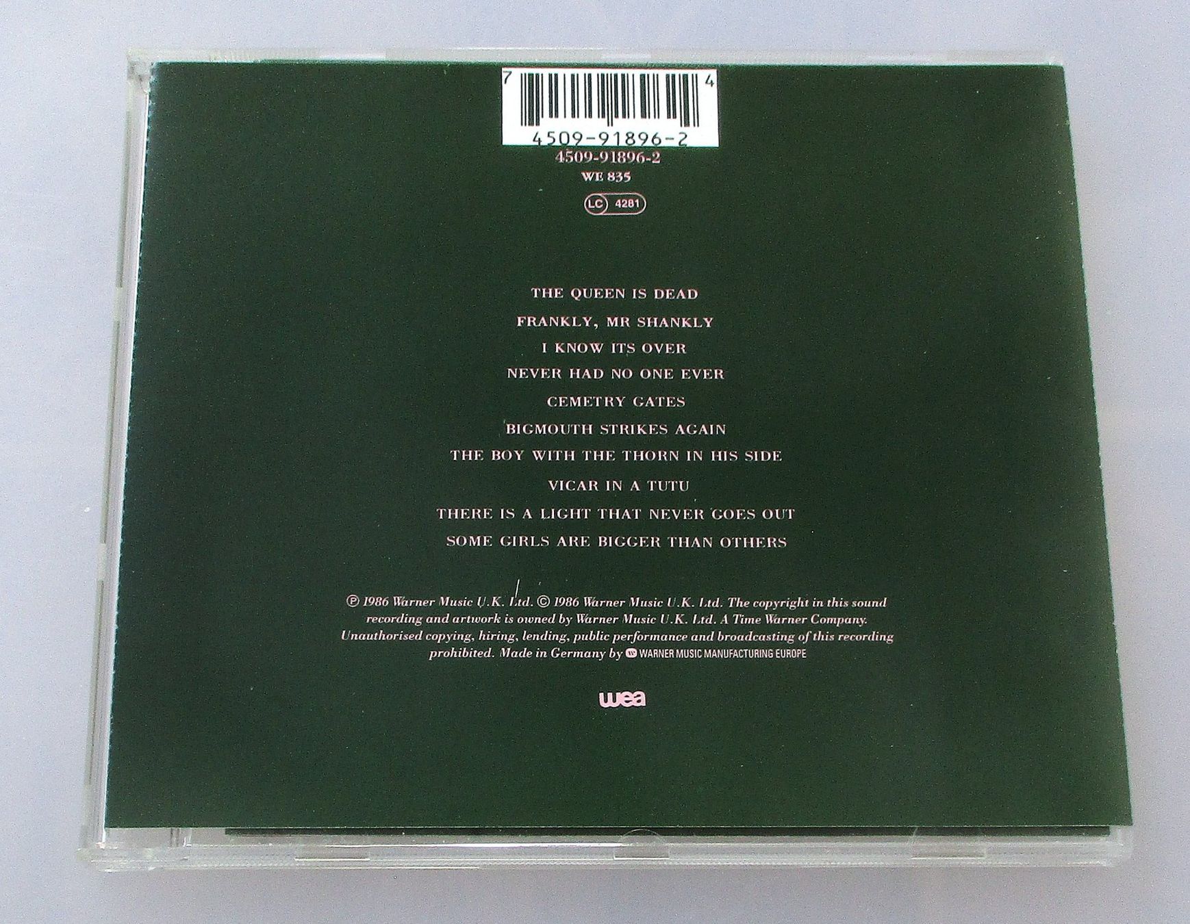 CD: THE SMITHS - The Queen Is Dead – Usato da Wattwil venduto da Muriel11 1