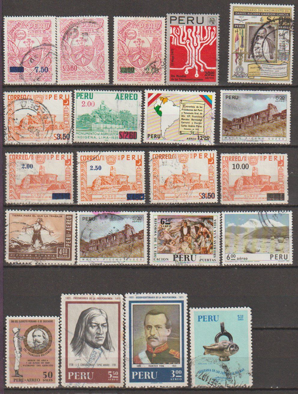 Alle Briefmarken: Pérou variés bon état – Gebraucht aus Crans-Montana von kira56 2
