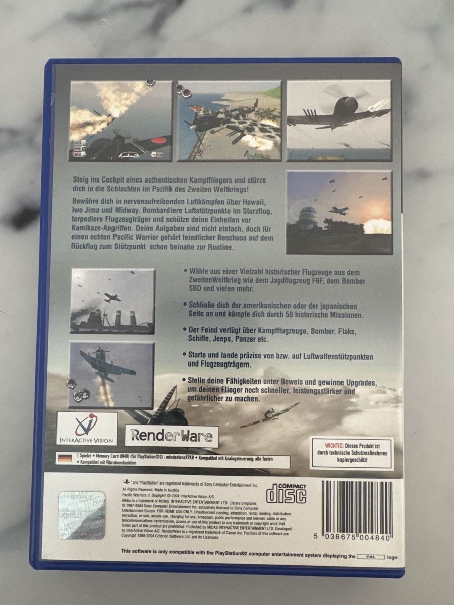 Spiele: PS2 Pacific Warriors II - Dogfight Playstation 2  – Gebraucht aus Wangen b. Olten von na_wal 1