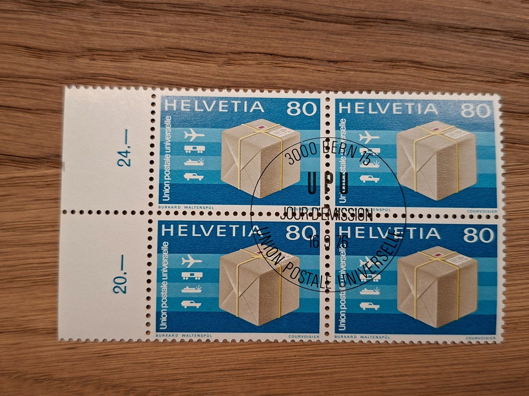 Alle Briefmarken: Dienstmarken: 4er Blocks: UPU – Neu (gemäss Beschreibung) aus Hinterkappelen von 1399 3