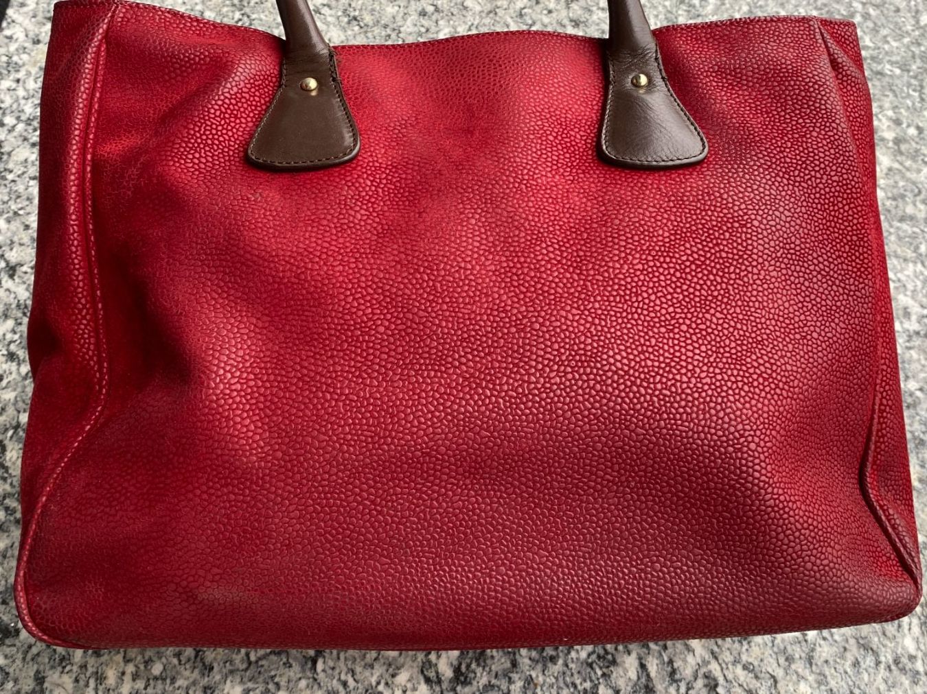 Brics Borse da donna: Tasche BRICS Leder rot Handtasche BRICS – Usato da Hünenberg venduto da Ecila 5