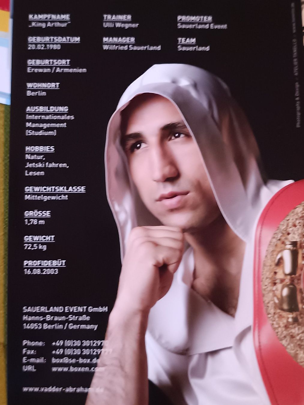 Autogramme: Arthur Abraham- original Autogramm – Gebraucht aus Menziken von Artographs 1