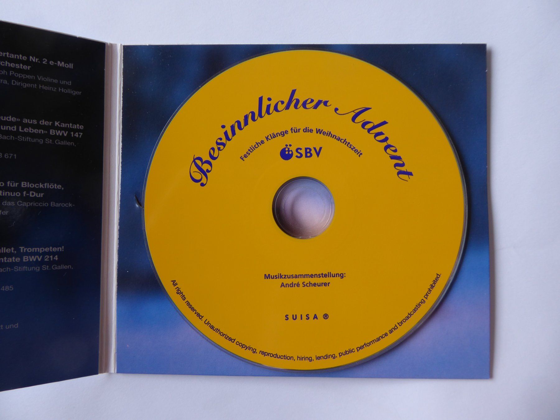 CDs: 2 Klassik CD Besinnlicher, Friedlicher Advent, SBV, Scheurer – Gebraucht aus Turbenthal von Panau 4