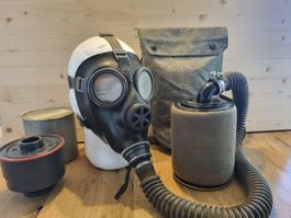 RARITÄT! Gasmaske 1953 Komplett Schweizer Armee