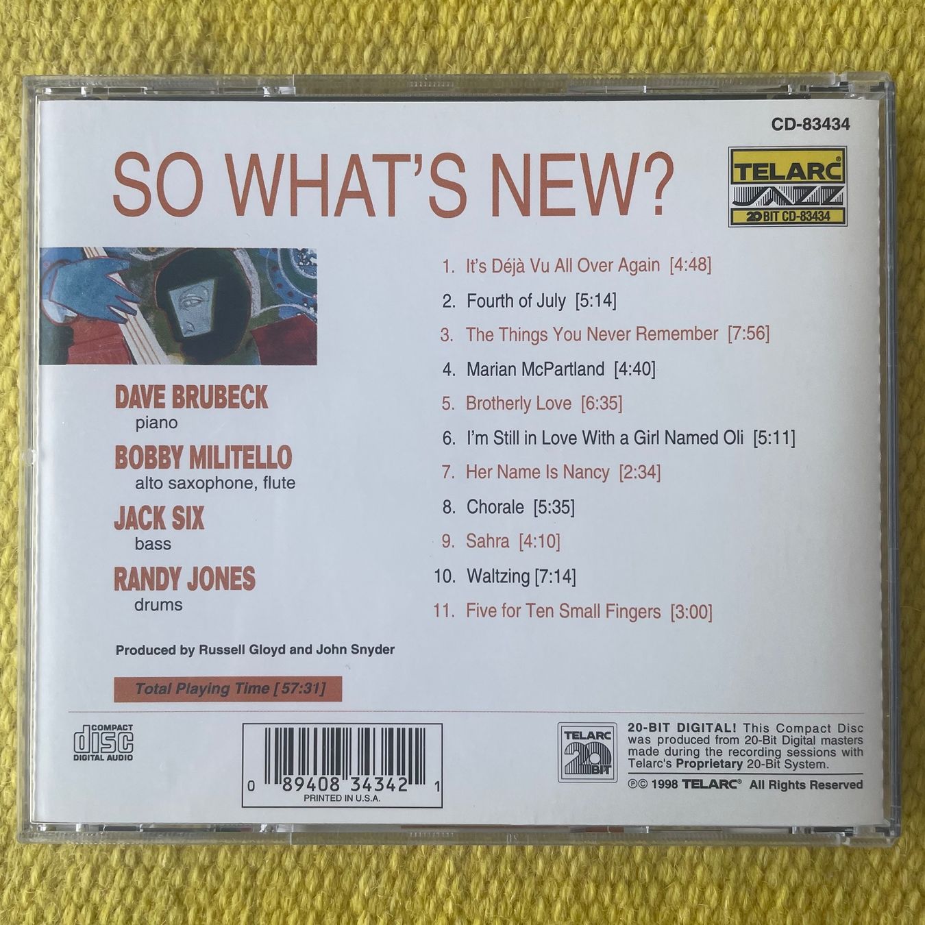 CD: DAVE BRUBECK QUARTET-20BIT SO WHAT‘S NEW? – Usato da Rorschacherberg venduto da CD-Roli 1