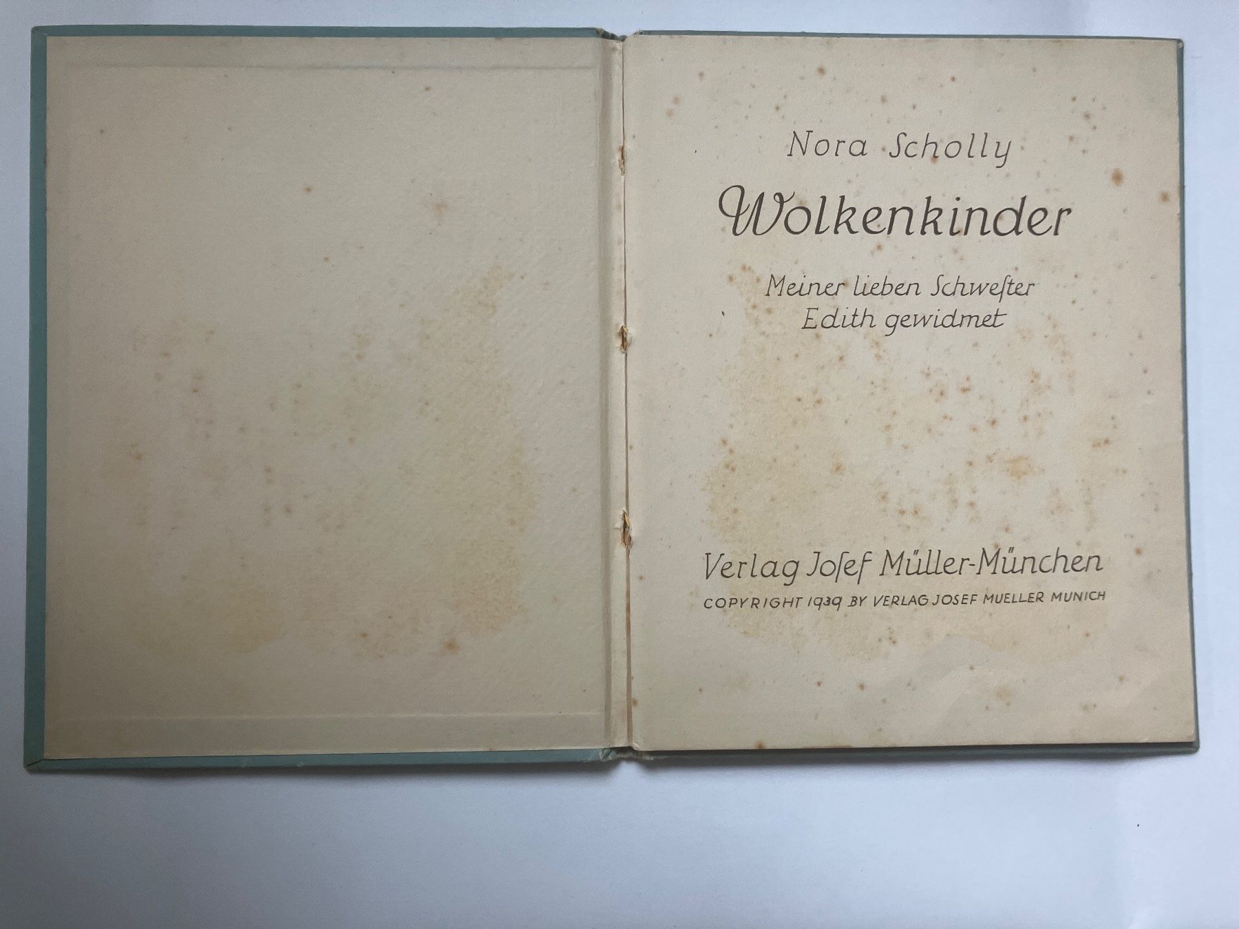 Libri: Wolkenkinder Nora Scholly – Usato da ZUERICH venduto da Carolus1 1