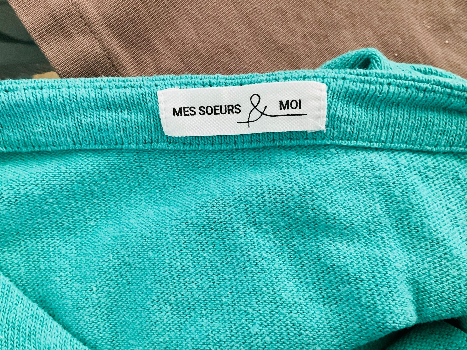 Tops: Pull coton oversize MES SŒURS ET MOI court turquoise, t. M – Neu (gemäss Beschreibung) aus Genève von Mazelyne 9