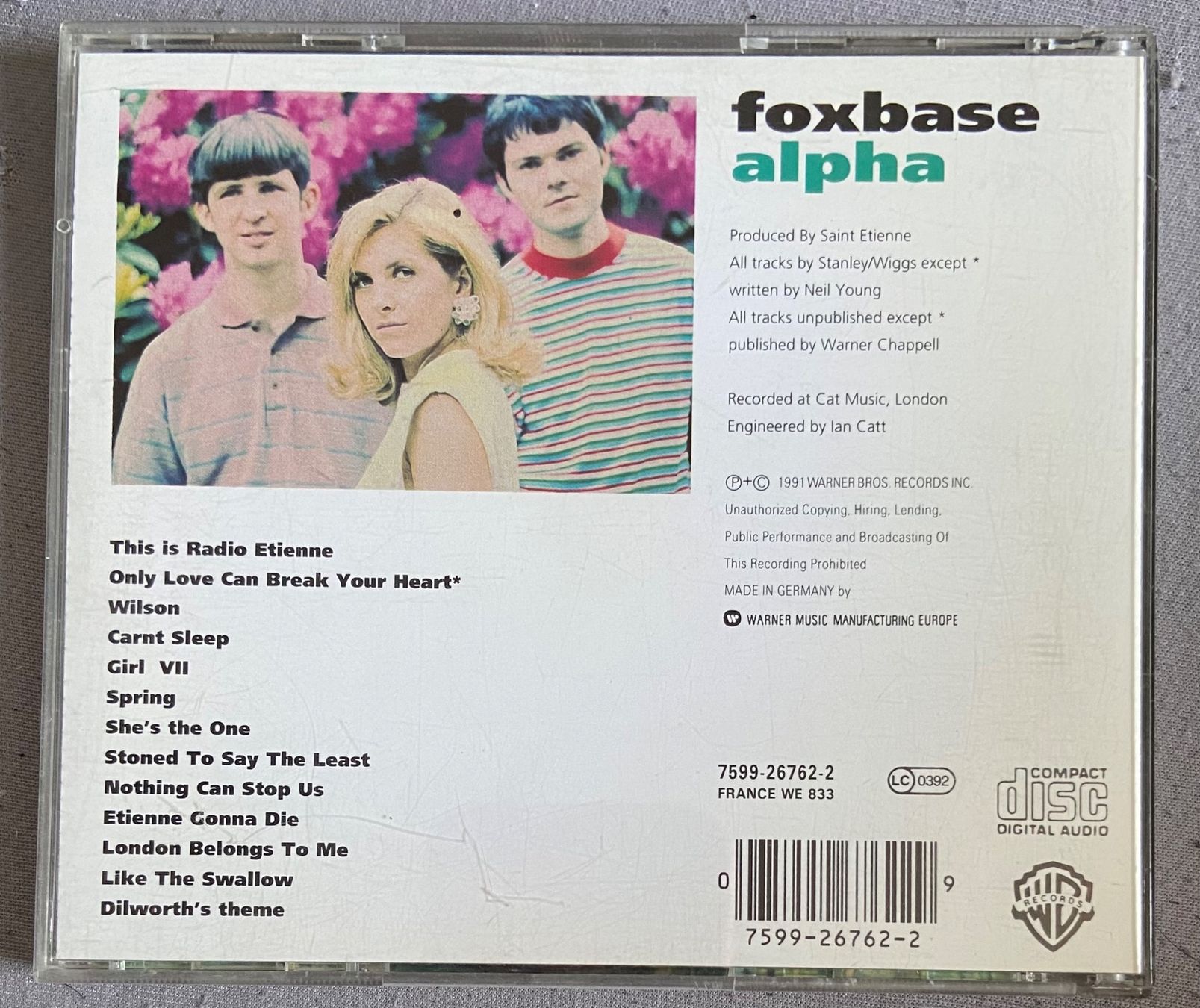 CD: SAINT ETIENNE CD FOXBASE ALPHA – Usato da Luzern venduto da Lycka 1