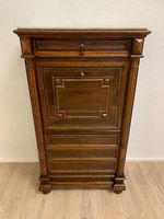 Antiker Biedermeier Sekretär mit Marmorplatte und Innenleben