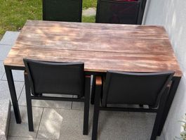 Gartentisch Holz / Metall (OHNE Stühle)