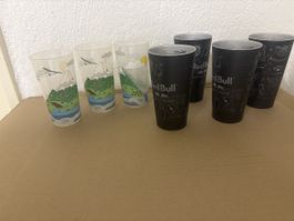 Trinkbecher Red Bull und Expo Milano 6 Stück gebraucht