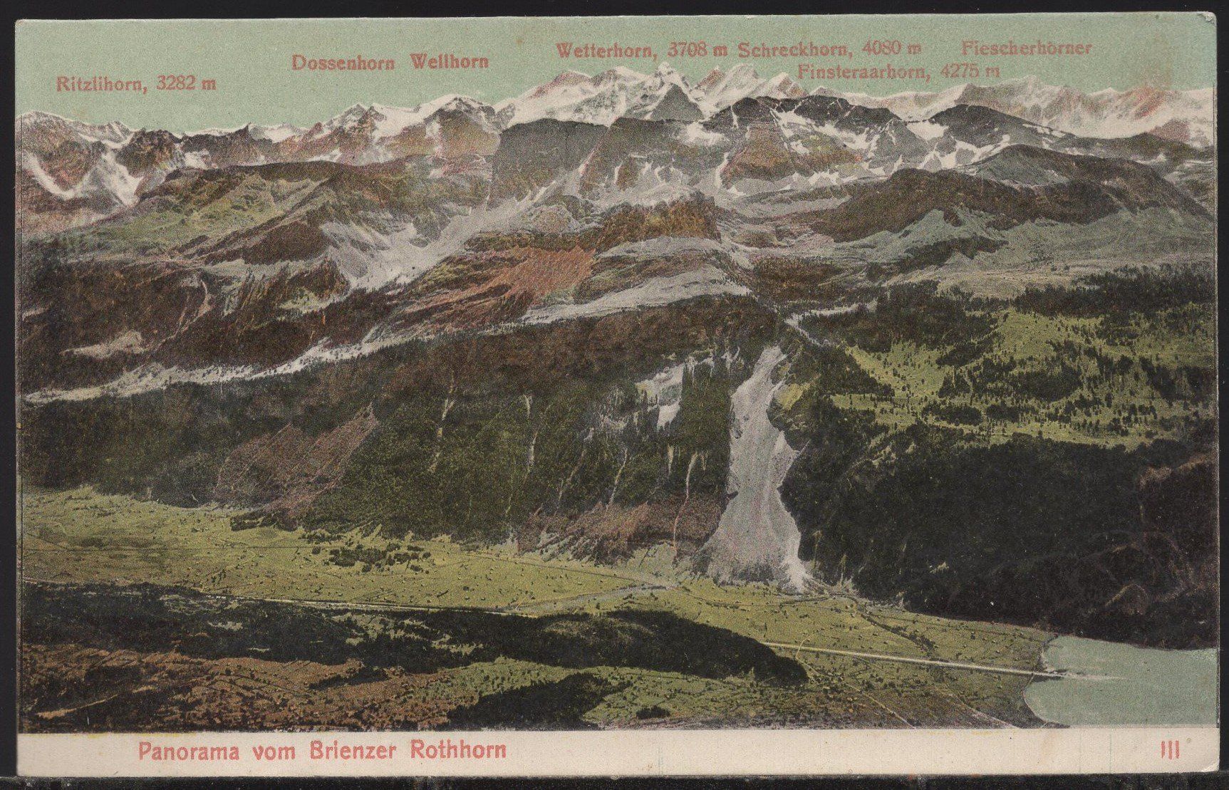 Ansichtskarten: Panorama vom  Brienzer Rothorn – Gebraucht aus Aarau von kufi44