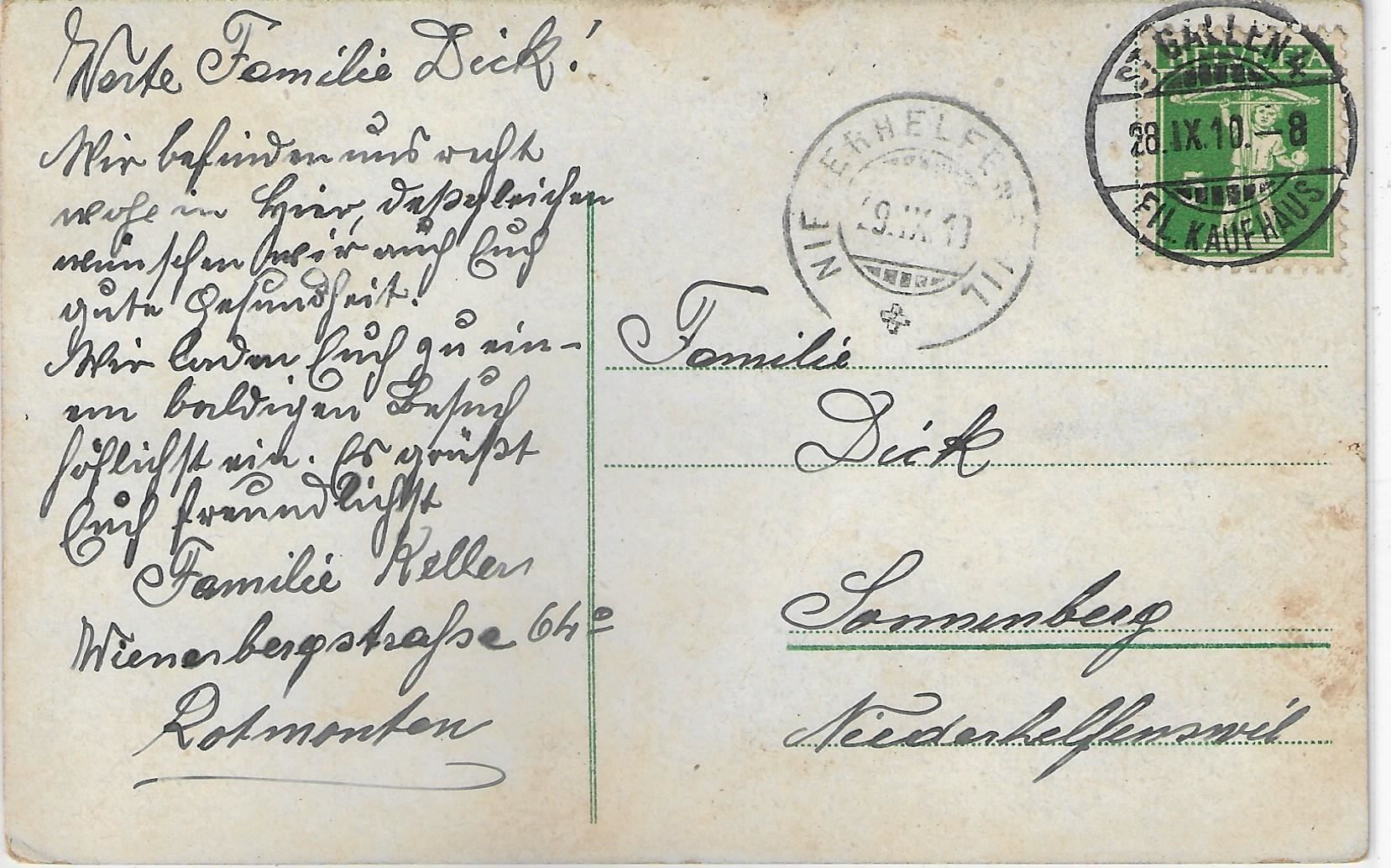 Cartoline postali: St. Gallen - Gesamtansicht mit – Usato da Ettingen venduto da Kartenplanet 1