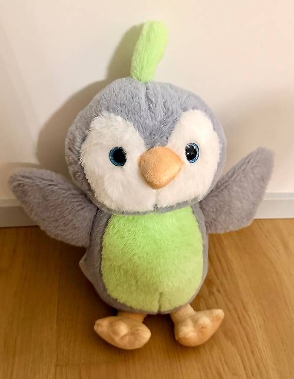 Jouets: Plüschtier Eule, grau / hellgrün, Glitzeraugen - NEU – Neuf (Voir description) à Dübendorf par sou_55nr 3