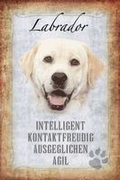 Blechschild-STECKBRIEF-LABRADOR HUND
