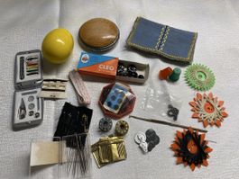 Retro Nähzubehör Sammlung diverse Artikel