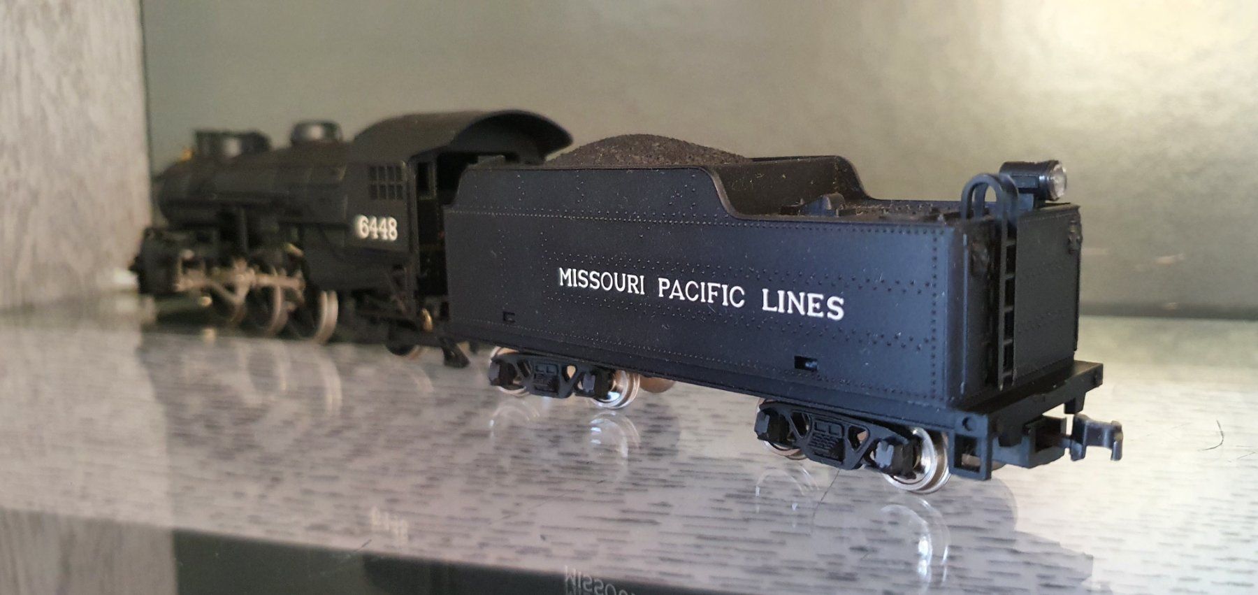 Modelleisenbahnen: BACHMANN?: DC: DAMPFLOK MISSOURI PACIFIC LINES 6448 – Gebraucht aus Biglen von taunus82 2