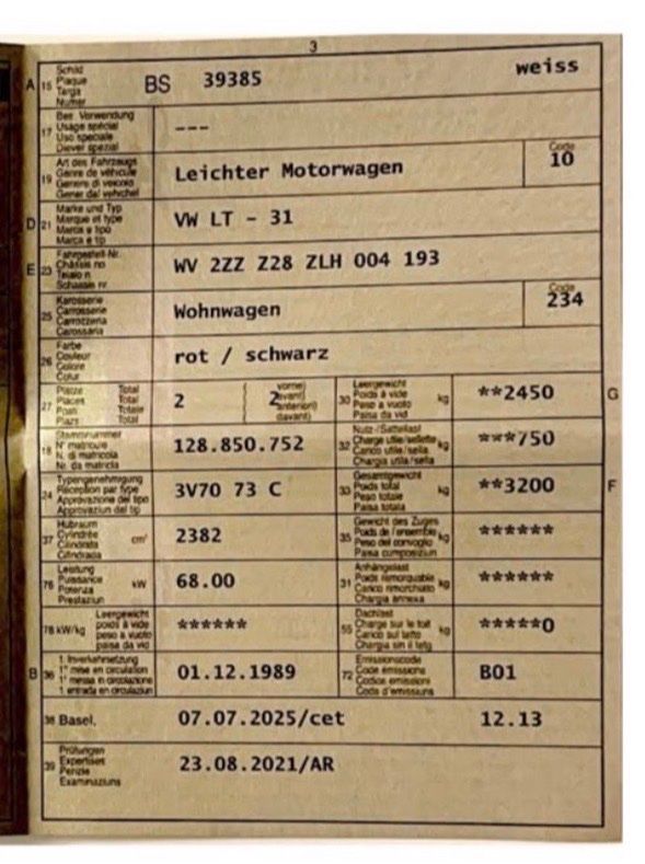 VW Camping Fahrzeuge: VW LT31 1989 – Gebraucht aus Basel von hannahllena 8