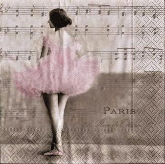 Servietten: 2 Serviette Vintage  Ballet Paris – Neu (gemäss Beschreibung) aus Basel von Happybaer
