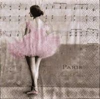 2 Serviette Vintage  Ballet Paris