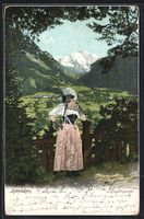 Interlaken, Jungfrau vom Rugenhügel ges