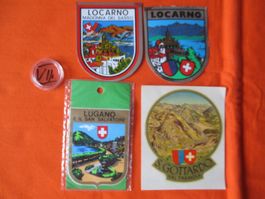 Abziehbild Aufkleber, Tessin Locarno Lugano Gotthard