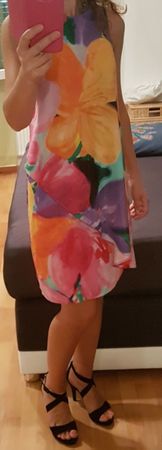 Lauren Petite Floral Print Kleid