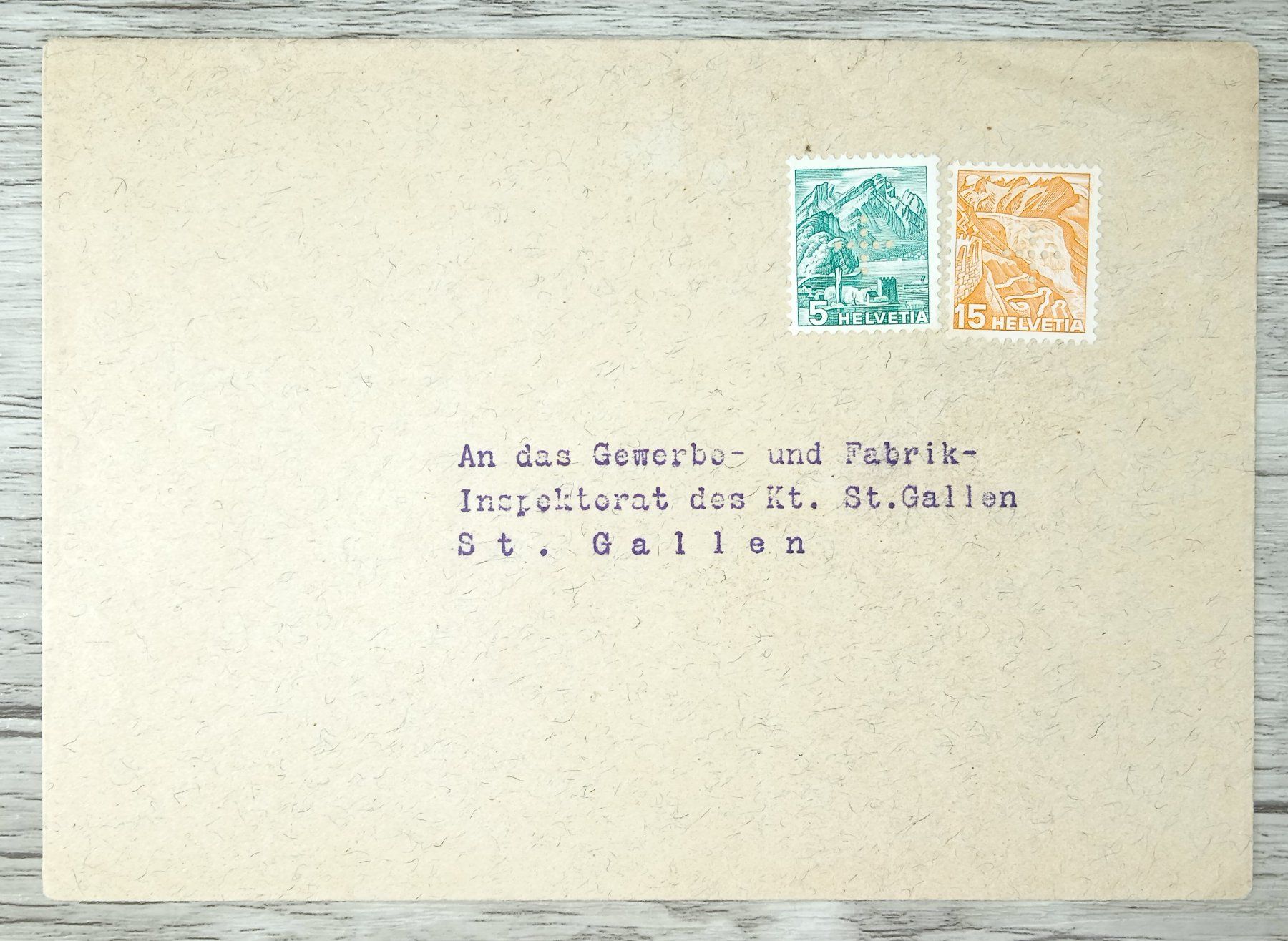 Alle Briefmarken: TR09 Enveloppe + Timbre Suisse 19xx – Gebraucht aus Cousset von Patrick_Collections