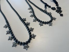 3 Ellen Conde Perlenkette Crystal Night Roxy schwarz