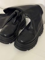 Schwarze Overknee Stiefel mit Plateau, Gr. 39 Toll, ein Hit!