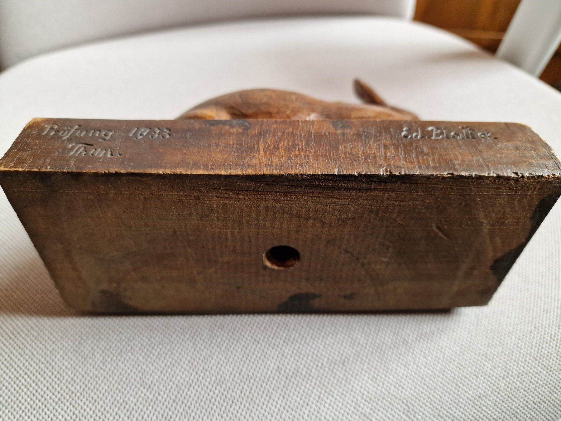 Statuette: Brienzer Schnitzerei  -  liegendes Reh  -  Ed. Blatter – Usato da Röthenbach i. E. venduto da Heureka5 4