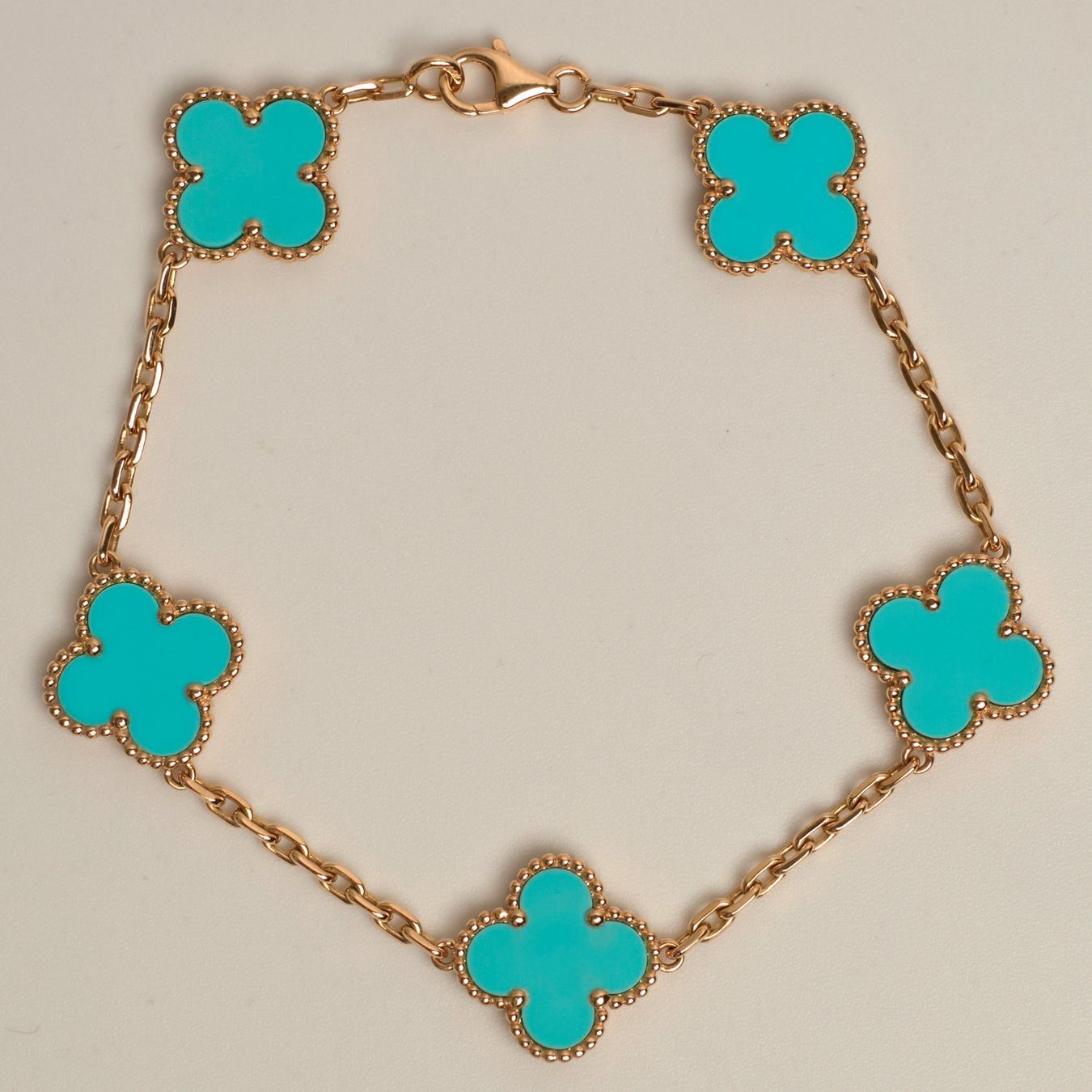 Van Cleef Bracciali & Braccialetti: Authentique Bracelet VAN CLEEF ARPELS Alhambra turquoise – Nuovo (secondo la descrizione) da Carouge GE venduto da TLD 2