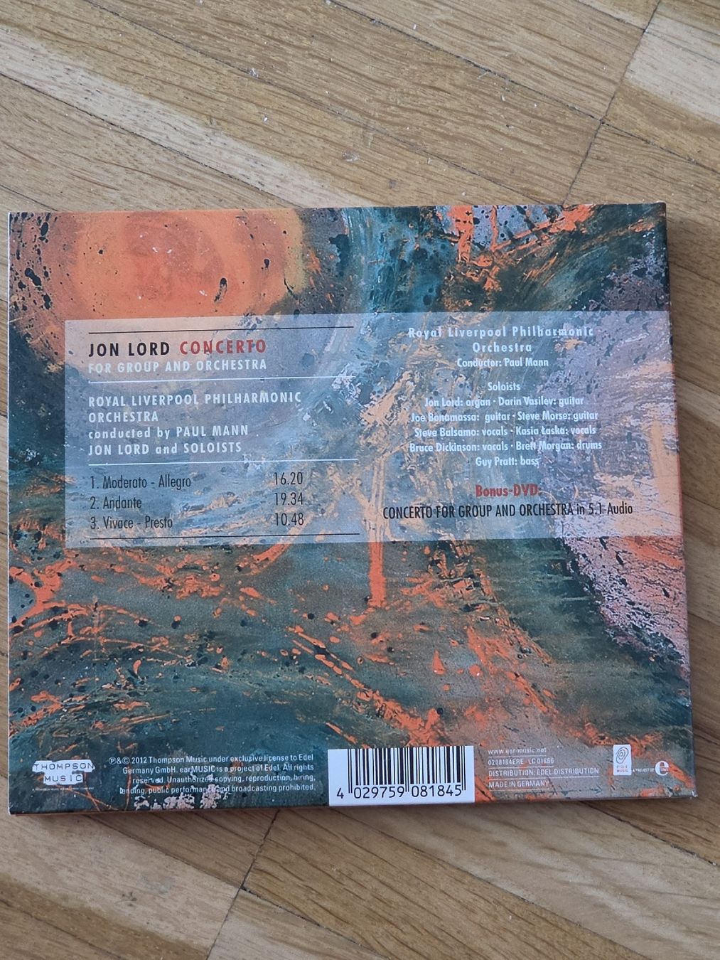 CDs: Jon Lord Concerto for Group and Orchestra CD/DVD – Gebraucht aus Aesch BL von immon 1