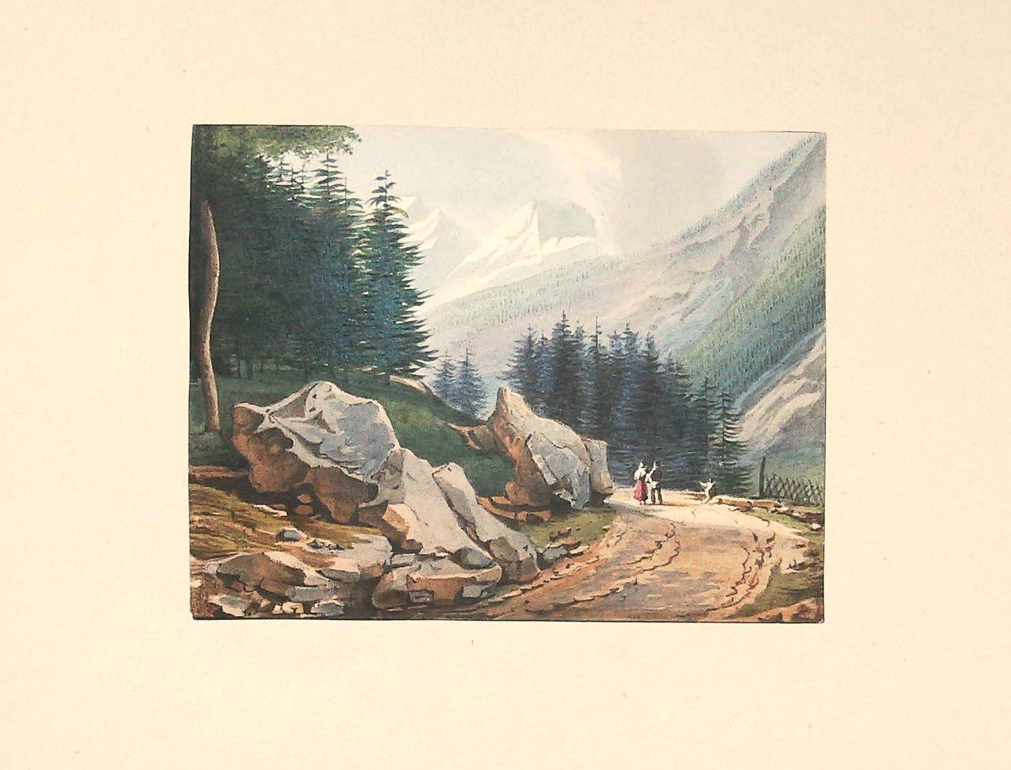 Incisioni: Susten kleine Gouache um 1850 – Usato da Rafz venduto da Helvet32