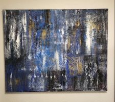 Abstract Acrylic Painting Textured on Canvas 60x100cm