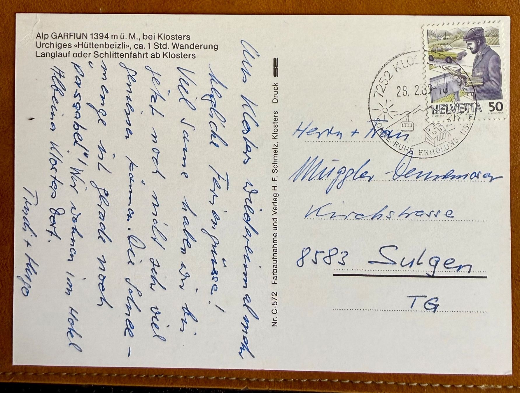 Cartoline postali: Klosters - Garfiun - Multivues Animée – Usato da Lutry venduto da Ediego 1