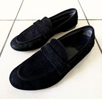 Schwarze Esprit Leder Loafers / Mokassins Gr. 40