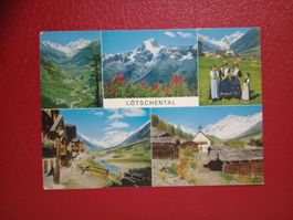 Lötschental Wallis mehrbildrig mit Blatten Kühmad Trachten