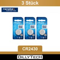 Renata CR2430 Lithium Knopfzellenbatterie - 3 Stk.