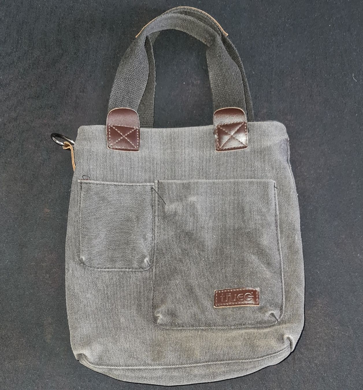 Borse: Damen Tasche, Canvas Grau, Marke TRUEG – Usato da Lengnau BE venduto da Spahrtakus