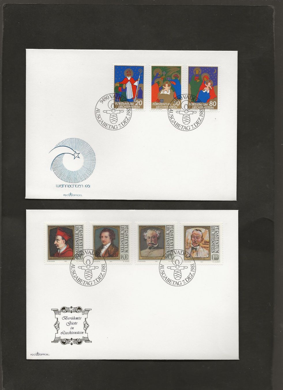 Tutti i francobolli: 16 FDC Liechtenstein 1980 bis 1982 – Usato da Au ZH venduto da xelagreb01 7