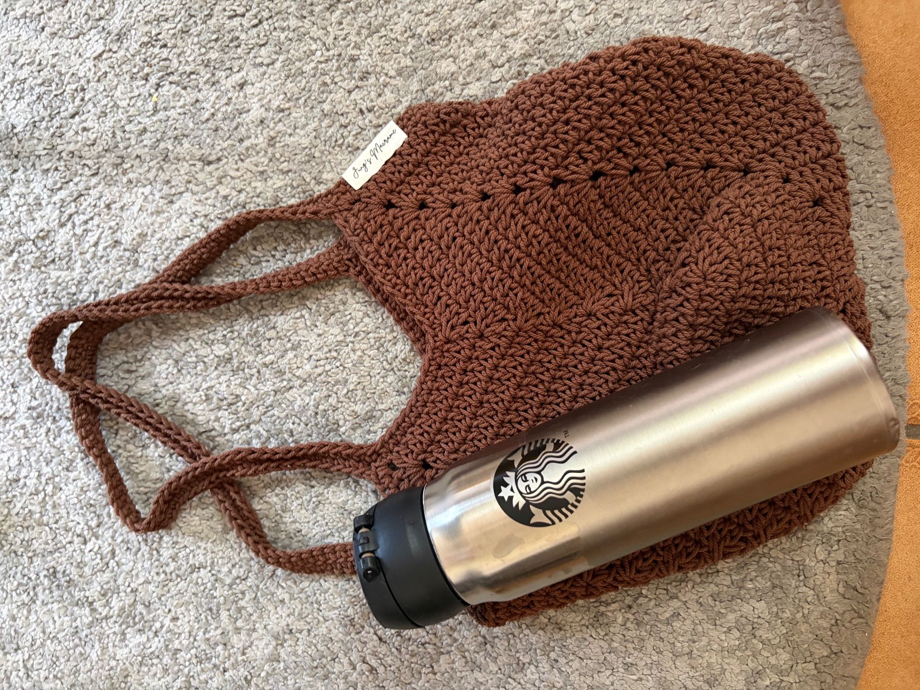 Taschen: Handmade Crochet Bag Brown Medium New – Neu (gemäss Beschreibung) aus Lossy von Jungs_Macrame 4