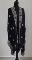 Schwarzer Kimono bestickt one-size neu 