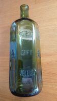 Giftflasche aus Glas, GRÜN, Antik, Vintage, ☠️