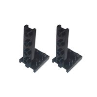 2x 2422 Bracket 2x2 - 1x4 black LEGO