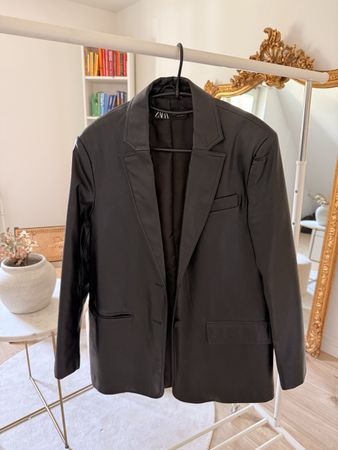 Blazer im Lederlook